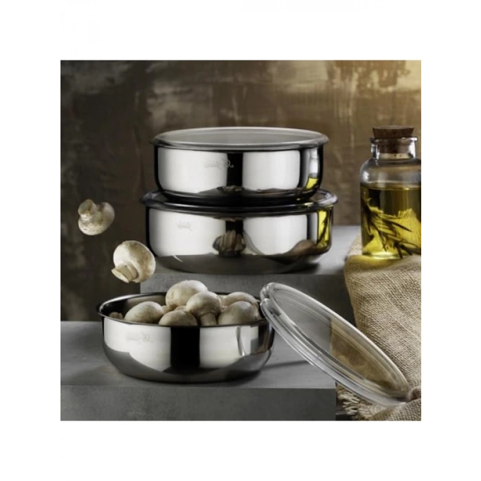 6 Parça Saklama Seti, Dayanıklı 18/10 Cr.Ni Malzeme