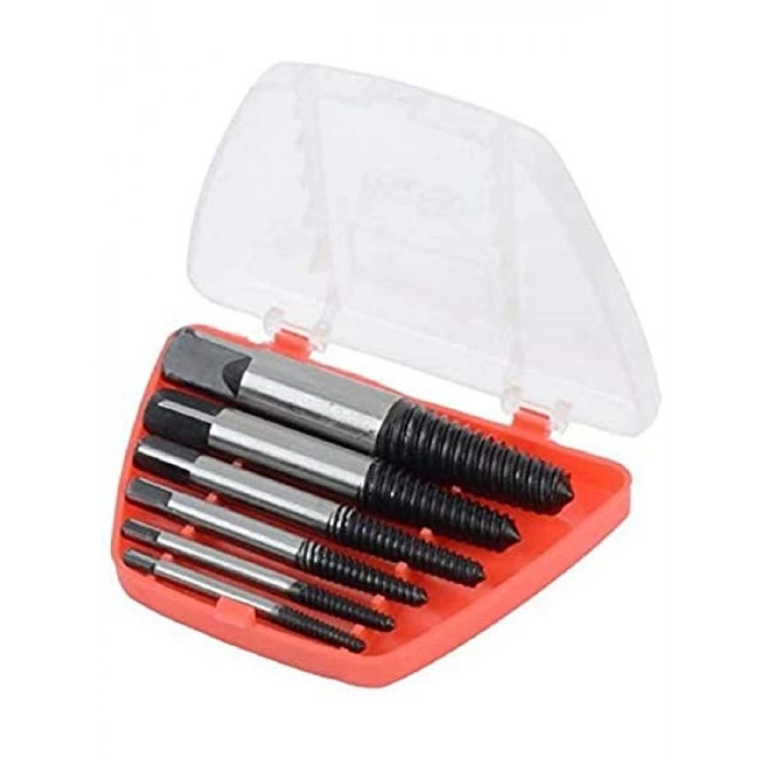 6 Parça Ters Tornavida Seti - Kırık Vidalar İçin Güvenilir Çözüm