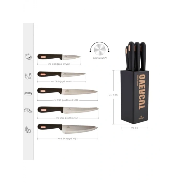 6 Parça Yüksek Kaliteli Bıçak Seti