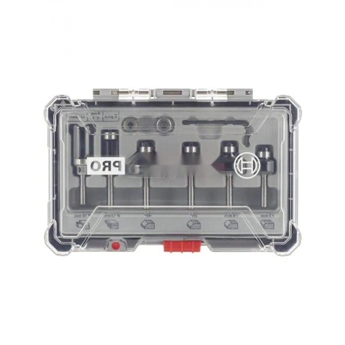 6 Parçalı Düz Freze Seti, 6 mm Şaft