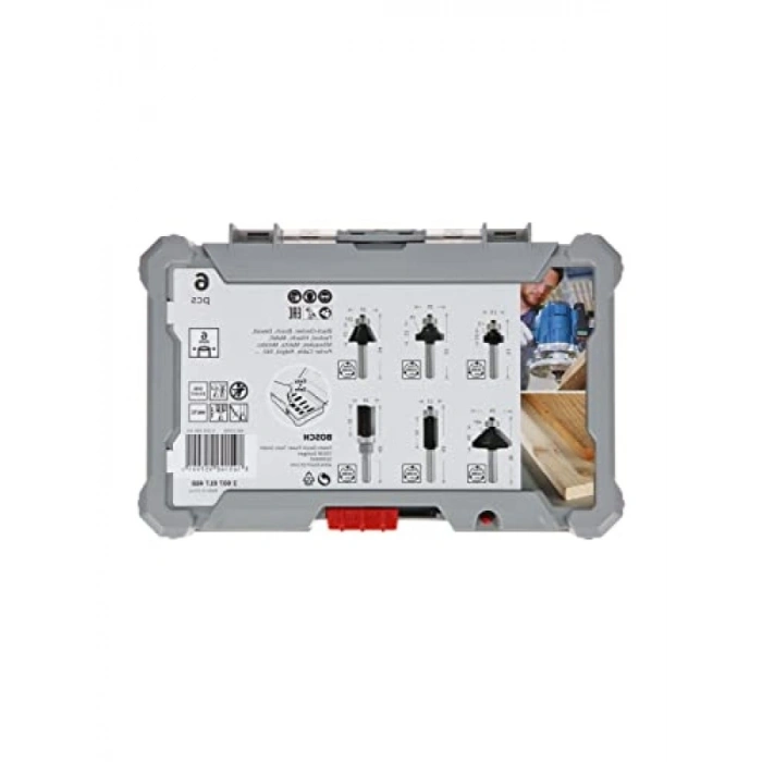 6 Parçalı Düz Freze Seti, 6 mm Şaft