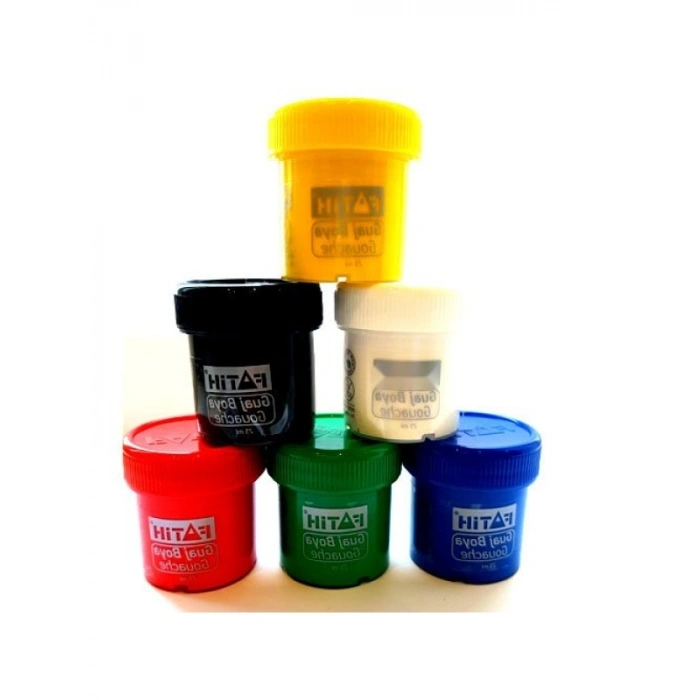 6 Renkli Guaj Boya Seti - 25 ml x 6 Adet