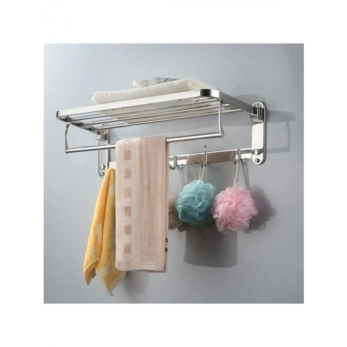 60 cm Paslanmaz Çelik Kancalı Havluluk - Şık ve Fonksiyonel