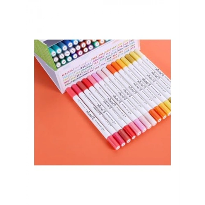 60lı Çift Taraflı Brush Pen Kalem Seti - Boyama ve Eskiz İçin