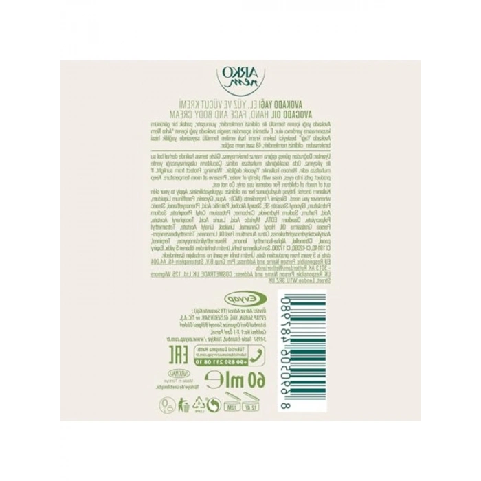 60 ml Avokado Yağı, Nemlendirici Krem Özelliği