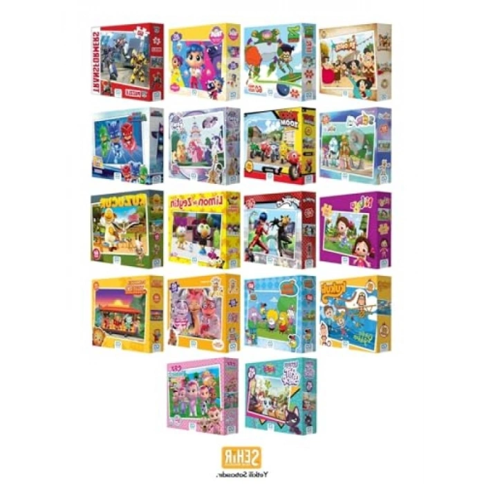 60 Parça Çocuk Puzzle Yapboz Seti - 34x24 cm