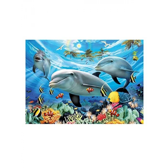 60 Parça Renkli Yunuslar Puzzle