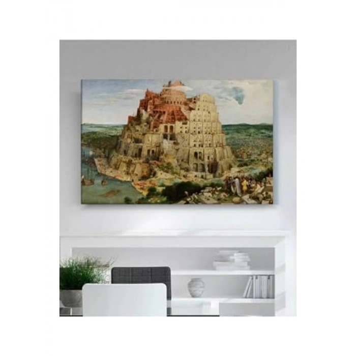 60 x 90 cm Pieter Bruegel Babil Kulesi Kanvas Tablo