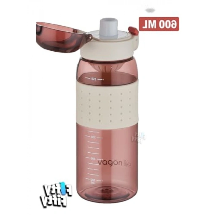 600 ML Kapasiteli Kaydırmaz Gövde Su Matarası, Süzgeçli