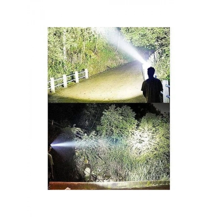 6000 Lümen Güçlü Şarjlı Kafa Lambası (3 Başlıklı)