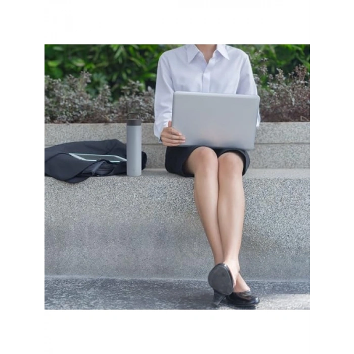 600ml Kapasiteli Gümüş Termos Matara - Paslanmaz Çelik