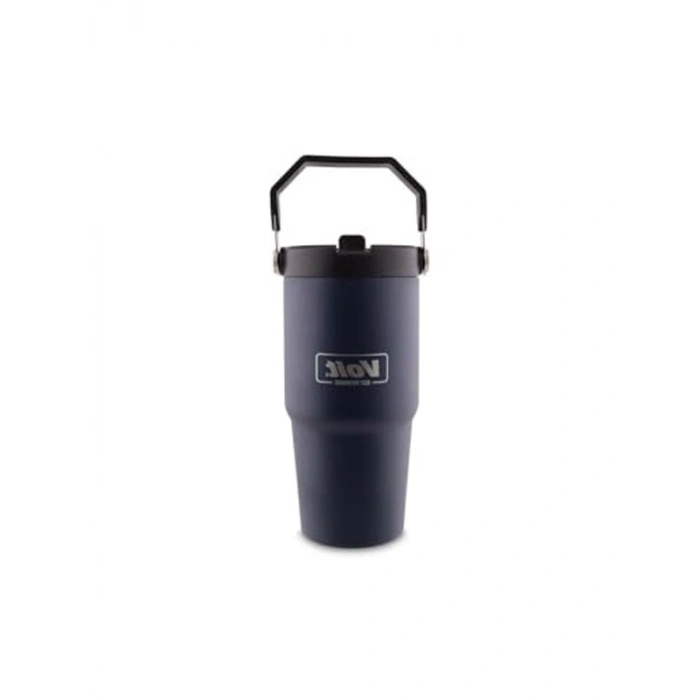 600ML Mavi Unisex Suluk, Termos Özelliği ile Sıcak ve Soğuk İçin