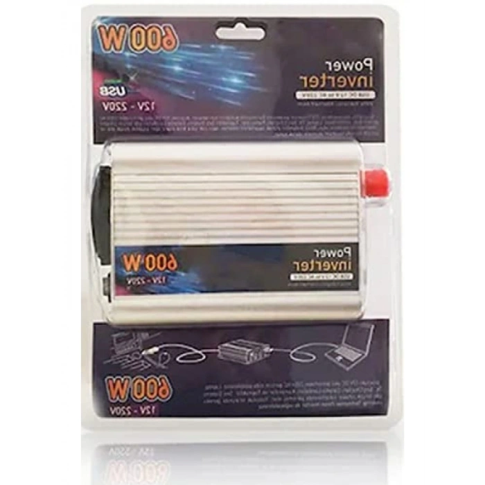 600W 12V Araç Çevirici İnvertör - Elektrik Dönüştürücü