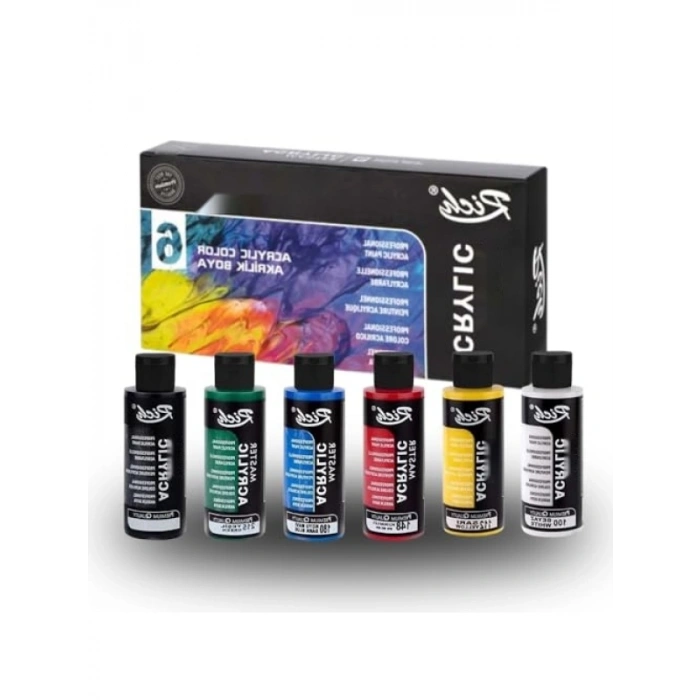 60cc Profesyonel Akrilik Boya Seti, 6 Renk