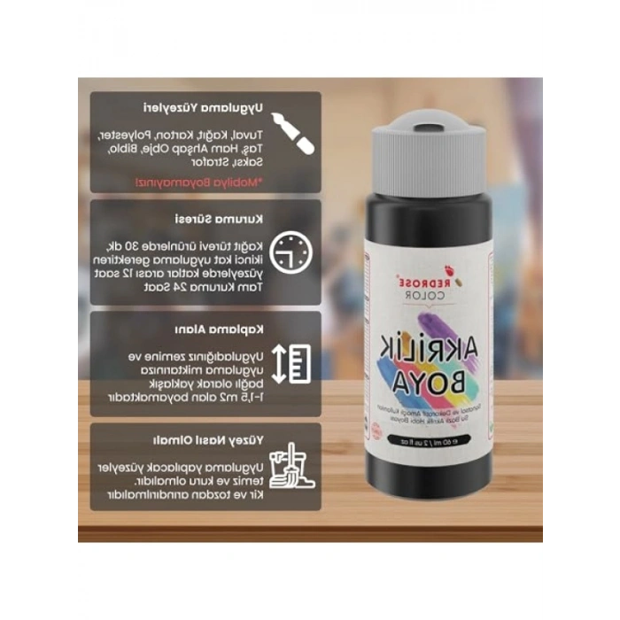 60ml Siyah Akrilik Boya
