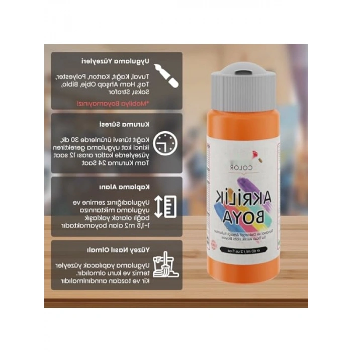 60ml Turuncu Akrilik Boya