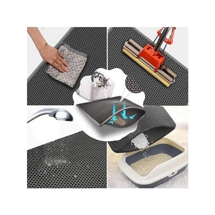 60x120 cm siyah kedi kumu paspası, kullanışlı