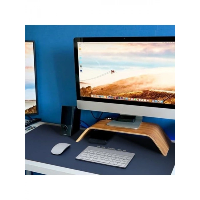 60x30 cm Çift Taraflı Deri Mouse Pad, Kaymaz, Suya Dayanıklı, 2mm Kalınlık