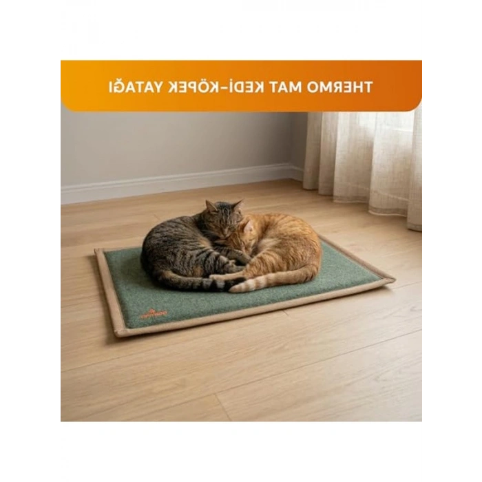 60x40 cm Kaymaz Kedi Yatağı, Serinletici Termo Jel ile