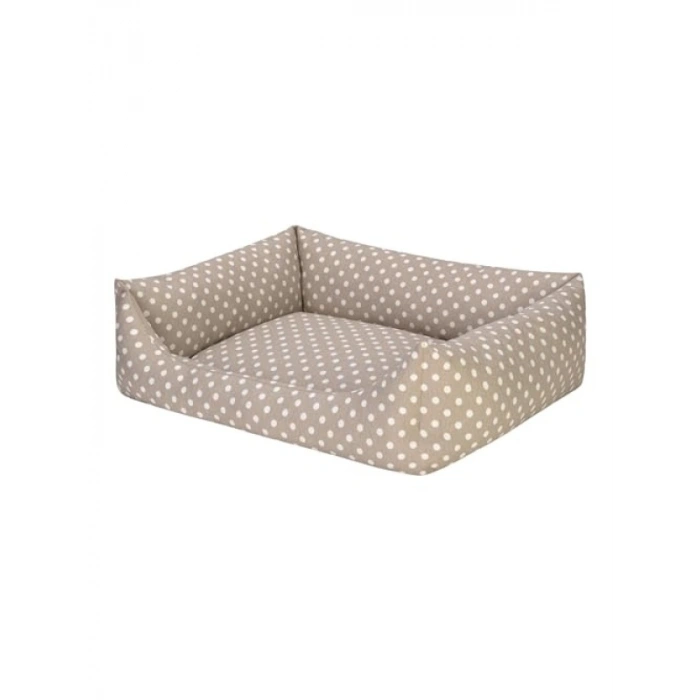 60x70 cm Boyutunda Bej Puantiyeli Köpek Yatağı