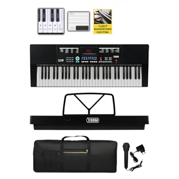 61 Tuşlu LED Ekran Org, Çanta ve Adaptör ile