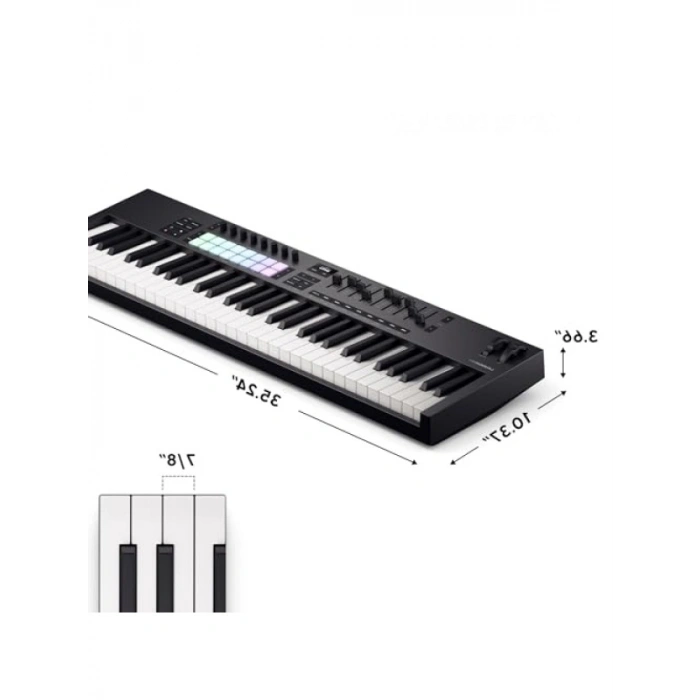 61 Tuşlu Yarı Ağırlıklı USB MIDI Klavye Kontrolörü