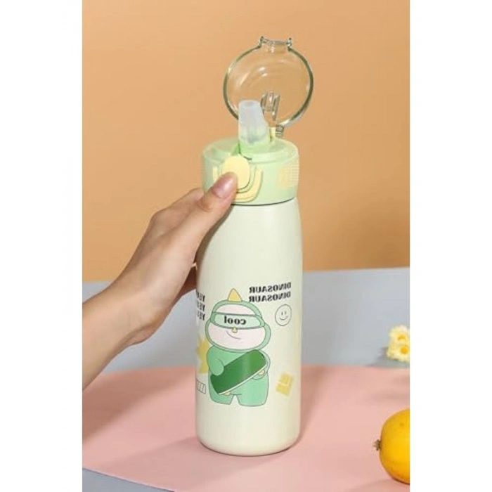 620 ml Yeşil Renkli Çelik Matara, Dayanıklı Tasarım