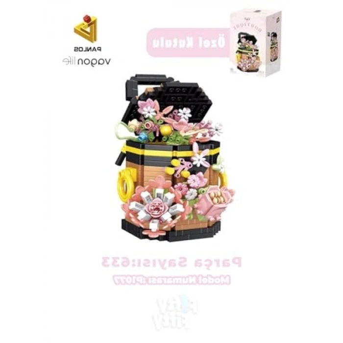 633 Parça Çiçekli Çanta Figürü Yapım Seti