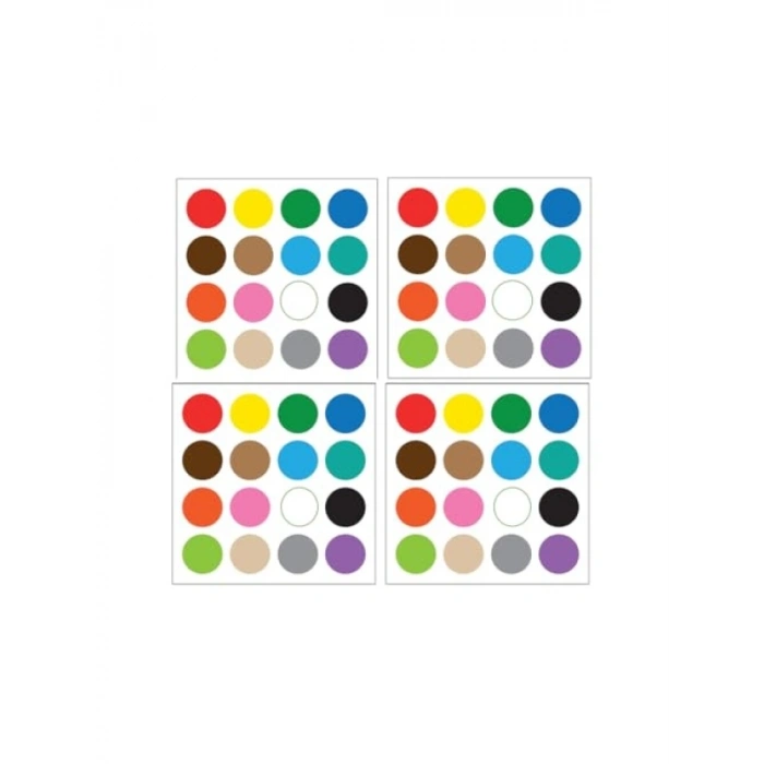 64 Adet Mıknatıslı Renkli Sticker Etiket Seti