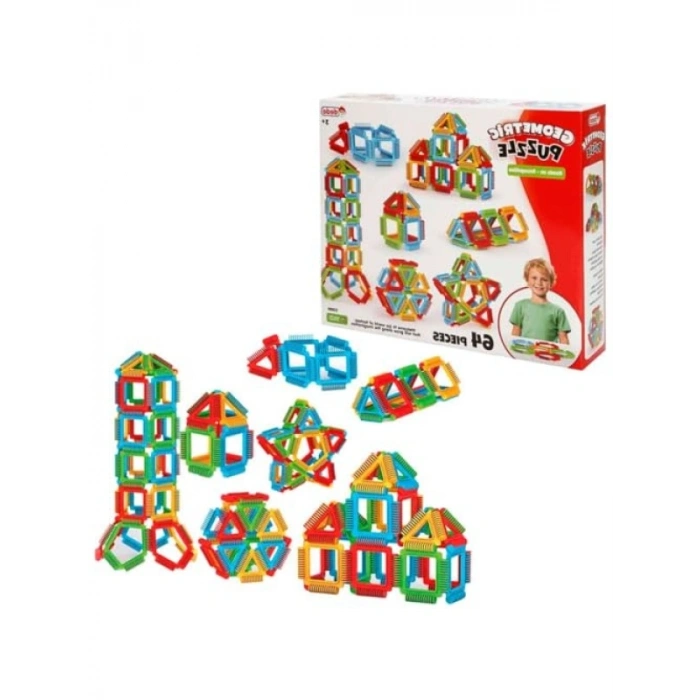 64 Parçalı Geometrik Puzzle Seti