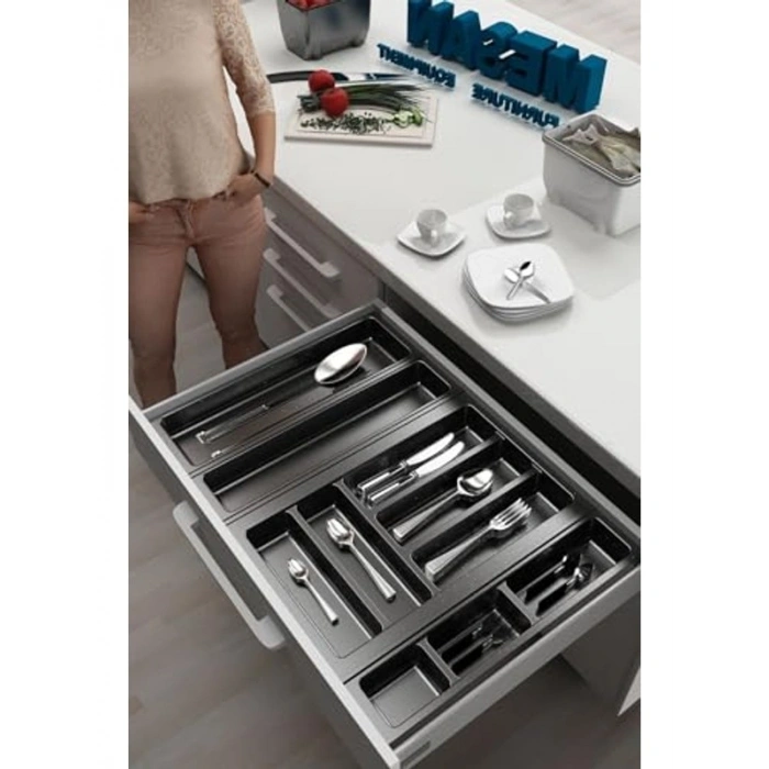 64x48 cm Mutfak Çekmece Düzenleyici, Kesilebilir ve Pratik Kullanım