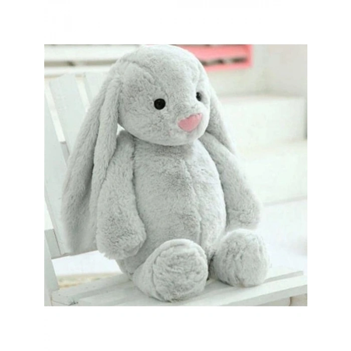 65 cm Gri Uzun Kulak Peluş Tavşan