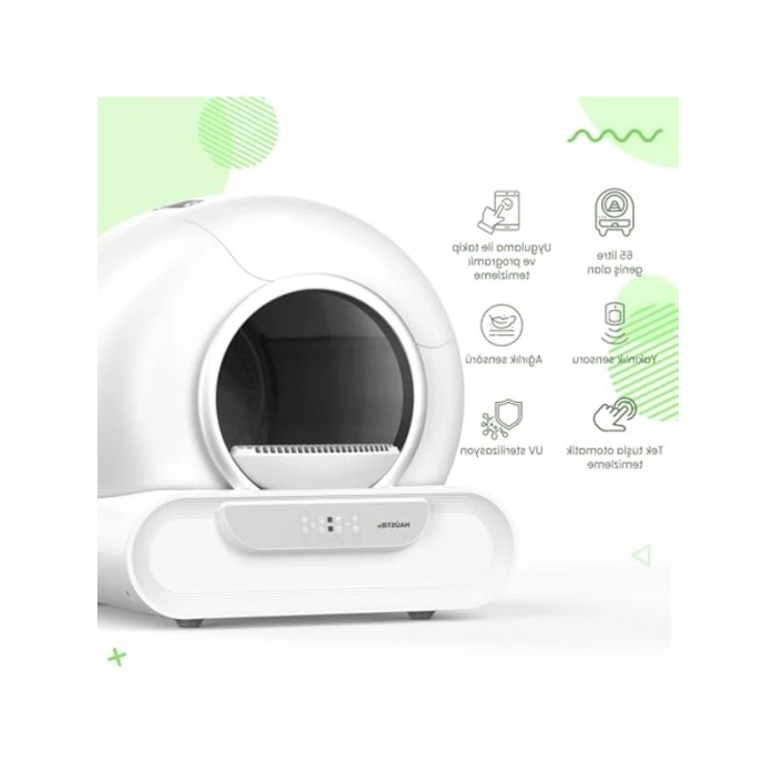 65 lt Kapasiteli Akıllı Otomatik Kedi Tuvaleti - Uzaktan Kontrol