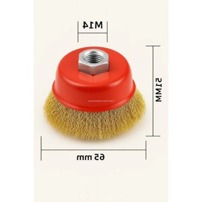 65 mm Çelik Tel Pas Çanak Fırça - Endüstriyel Kalite