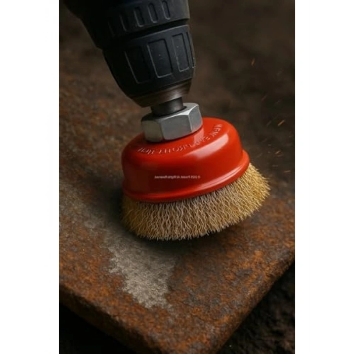 65 mm Çelik Tel Pas Çanak Fırça - Endüstriyel Kalite