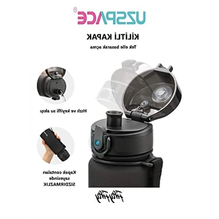 650 ml Tritan Su Matarası 14 Farklı Renk Softtouch