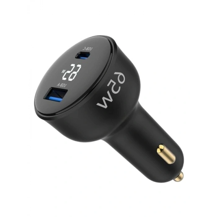 65W Hızlı Araç Şarj Aleti - Type-C ve USB-A Portları ile