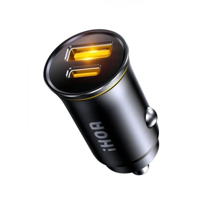 65W Hızlı Şarj Çakmaklık Adaptörü, 2 Portlu PD 3.0