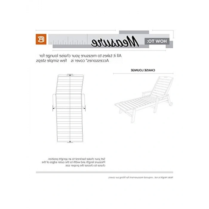 66 İnç Suya Dayanıklı Veranda Şezlong Örtüsü