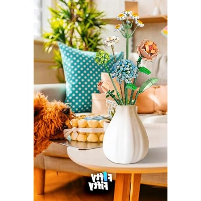 680 Parça Çiçek Modeli Yapım Seti, Dekoratif ve Koleksiyonluk Buket Tasarımı