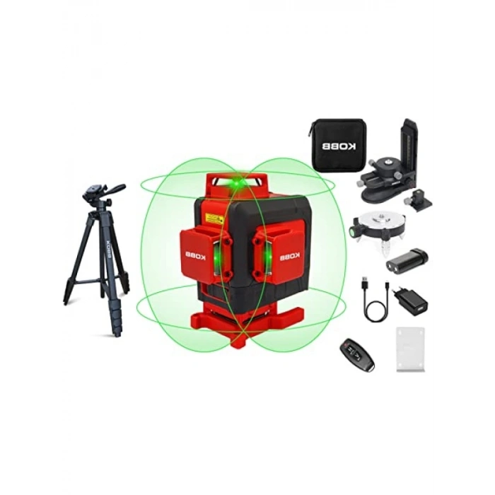 Profesyonel 4X360⁰ Otomatik Hizalamalı Yeşil Çapraz Çizgi Lazer