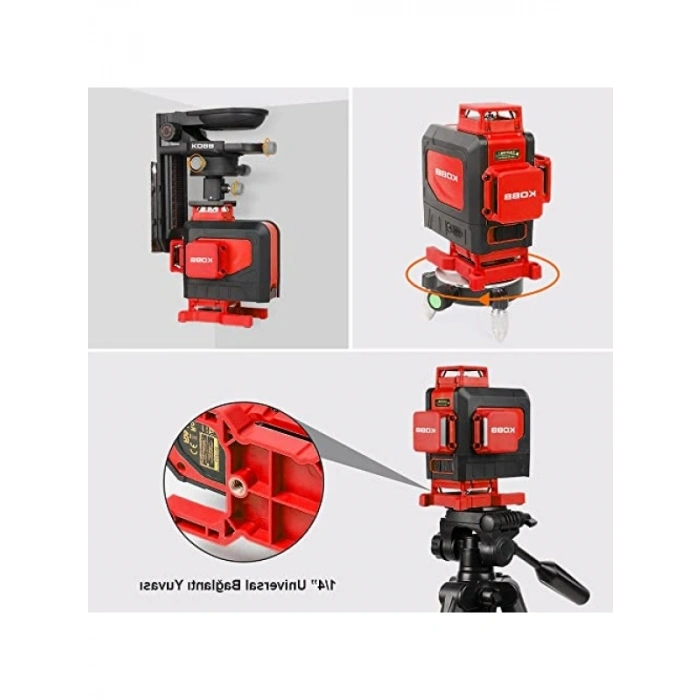 Profesyonel 4X360⁰ Otomatik Hizalamalı Yeşil Çapraz Çizgi Lazer