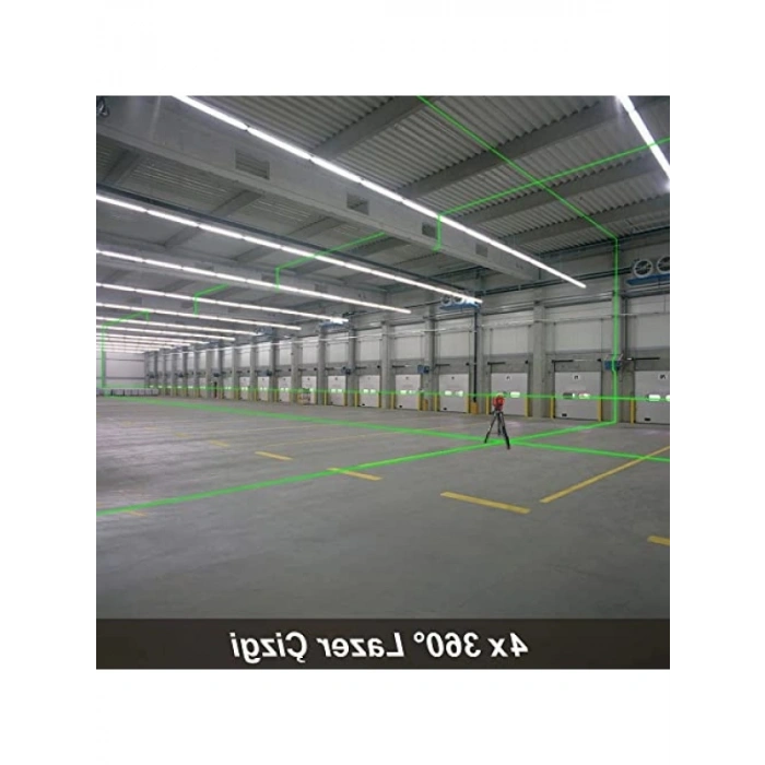 Profesyonel 4X360⁰ Otomatik Hizalamalı Yeşil Çapraz Çizgi Lazer
