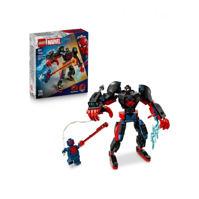 LEGO® ǀ Marvel Miles Morales Robotu, Örümcek Adam 2099’a Karşı 76337 - 6+ Yaş için Yaratıcı Oyuncak Yapım Seti (135 Parça)