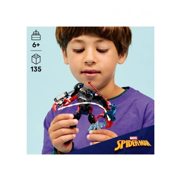 LEGO® ǀ Marvel Miles Morales Robotu, Örümcek Adam 2099’a Karşı 76337 - 6+ Yaş için Yaratıcı Oyuncak Yapım Seti (135 Parça)