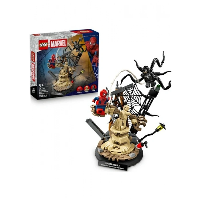 LEGO® ǀ Marvel Efsanevi Savaş: Örümcek Adam, Kum Adam’a Karşı 76334 - 9+ için Yaratıcı Oyuncak Yapım Seti (201 Parça)