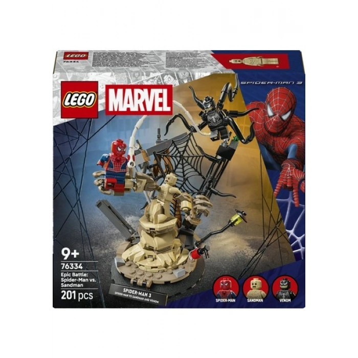 LEGO® ǀ Marvel Efsanevi Savaş: Örümcek Adam, Kum Adam’a Karşı 76334 - 9+ için Yaratıcı Oyuncak Yapım Seti (201 Parça)