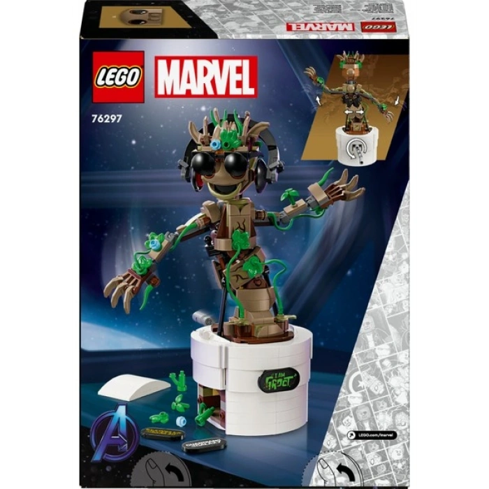 LEGO ® ǀ Marvel Dans Eden Groot 76297 - 10 Yaş & Üzeri Süper Kahraman Seven Çocuklar için Yaratıcı Oyuncak Yapım Seti (459 Parça)
