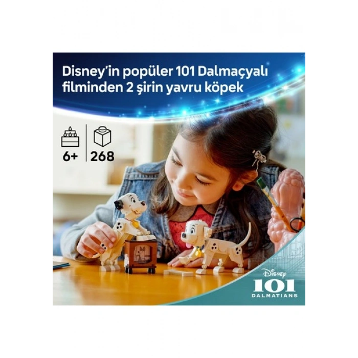 LEGO ® Classic ǀ Disney Lucky ve Penny 101 Dalmaçyalı Köpek Yavruları 43271 - 6+ Çocuklar için Yaratıcı Oyuncak Yapım Seti (268P)