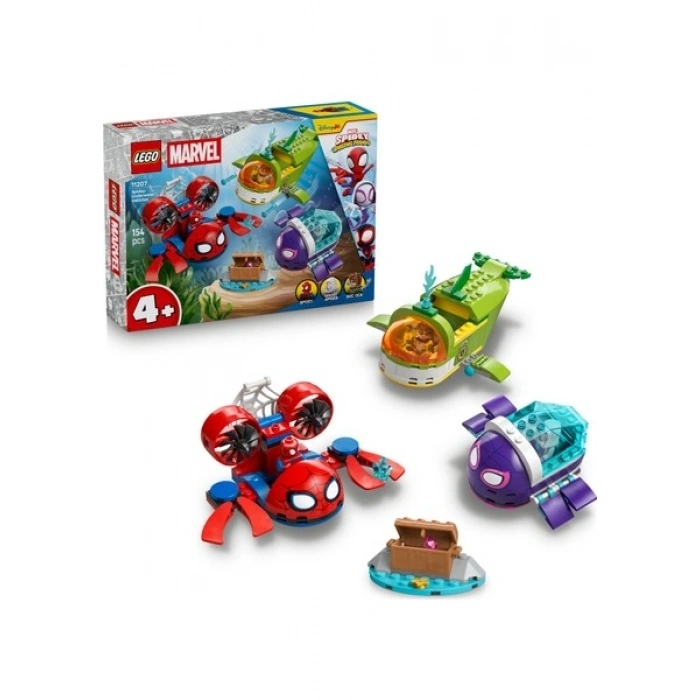 LEGO® ǀ Marvel Spidey Ve İnanılmaz Arkadaşları Spidey: Su Altı Araçları 11207 - 4 Yaş ve Üzeri Çocuklar için Yaratıcı Oyuncak Yapım Seti (154 Parça)